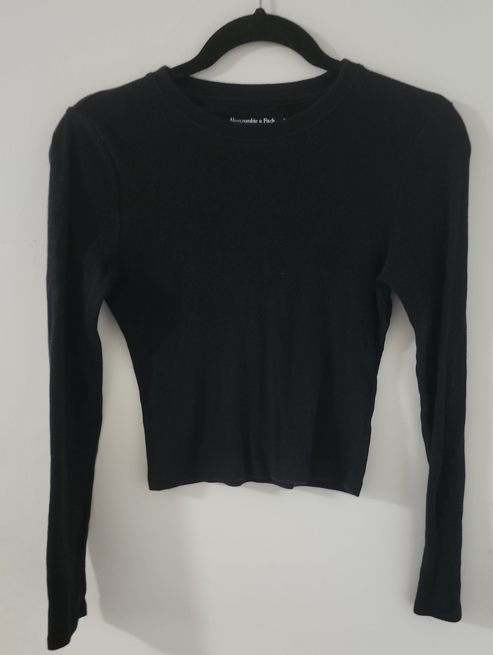 Abercrombie & Fitch Black Long Sleeve Crewneck Top